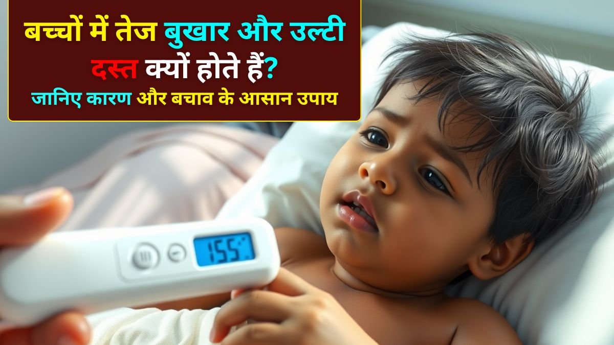 जानिए बच्चों में तेज बुखार और उल्टी दस्त के प्रमुख लक्षण और बचाव के सही तरीके
