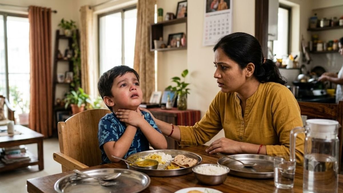 बच्चे के गले में खाना क्यों फंस जाता है